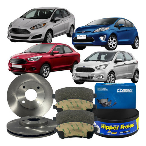 Jogo Disco Pastilha Freio Dianteira Ford Ka Fiesta Ka+ em Oferta na Shopee
