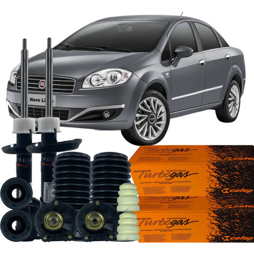 Kit Amortecedor Dianteiro Coxim Coifa Batente Linea 2008 A 2016