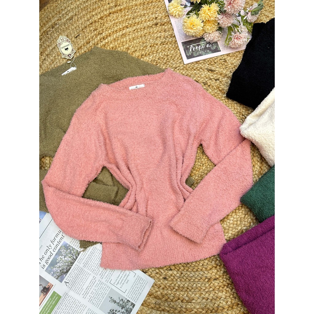 Casaco Blusa Feminino Gola Redonda Pelo Carneiro Sintético Importado