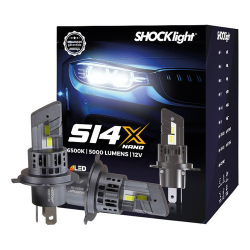 KIT LED NANO S14X H4 6500K 5000 LUMENS 12V SLL-140004-X SHOCKLIGHT em Oferta na Shopee