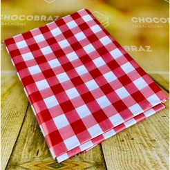 10~50 TOALHAS P/ FESTA JUNINA XADREZ VERMELHO 78x78 INOVE (CHOCO)