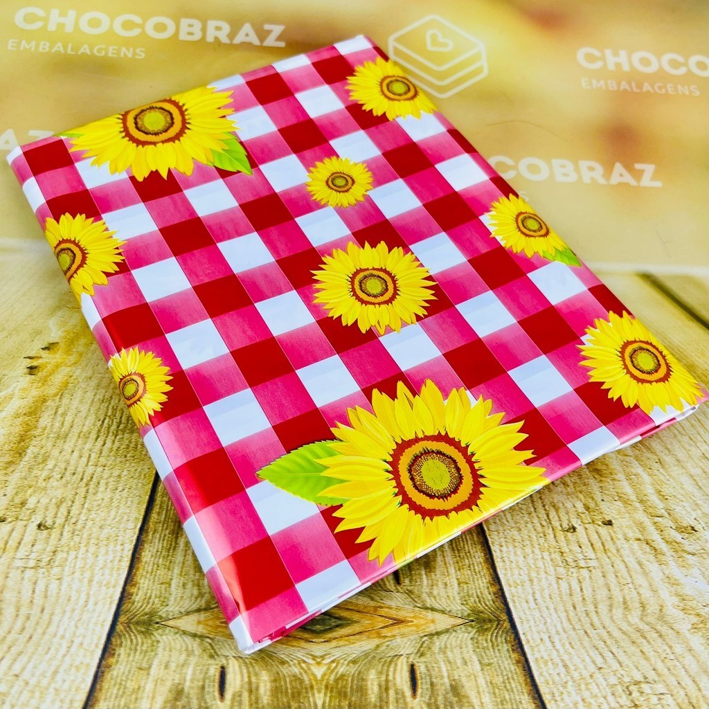 10~50 TOALHAS  P/ FESTA JUNINA XADREZ GIRASSOL VERMELHO 78x78 INOVE em Oferta na Shopee