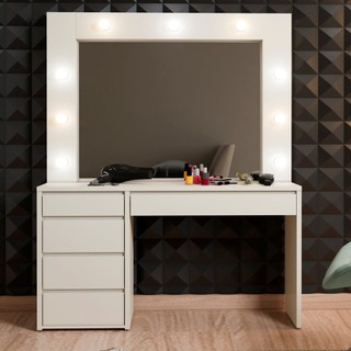Penteadeira Camarim  100% MDF 184 X 136cm Anne Off White em Oferta na Shopee