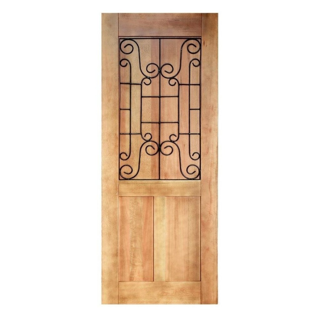 Folha de Porta Madeira Maciça Meia Grade Noruega 80x210x3,5cm Cedro Rosa em Oferta na Shopee