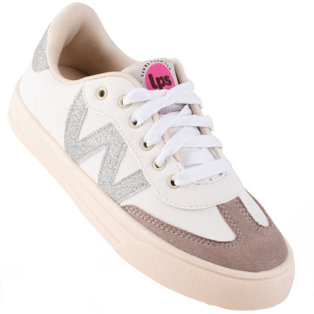 Tenis Infantil Feminino Casual WorldColors Samba Love - Off White em Oferta na Shopee