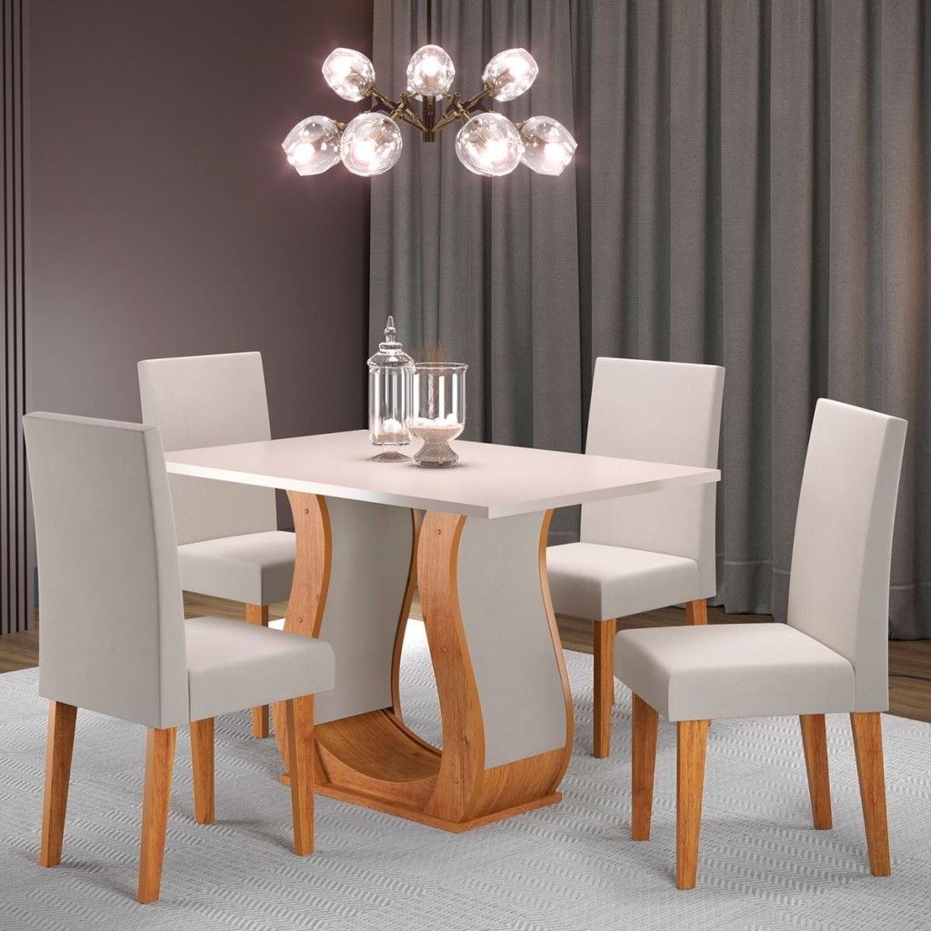 Mesa de Jantar 4 Lugares Zara em Oferta na Shopee