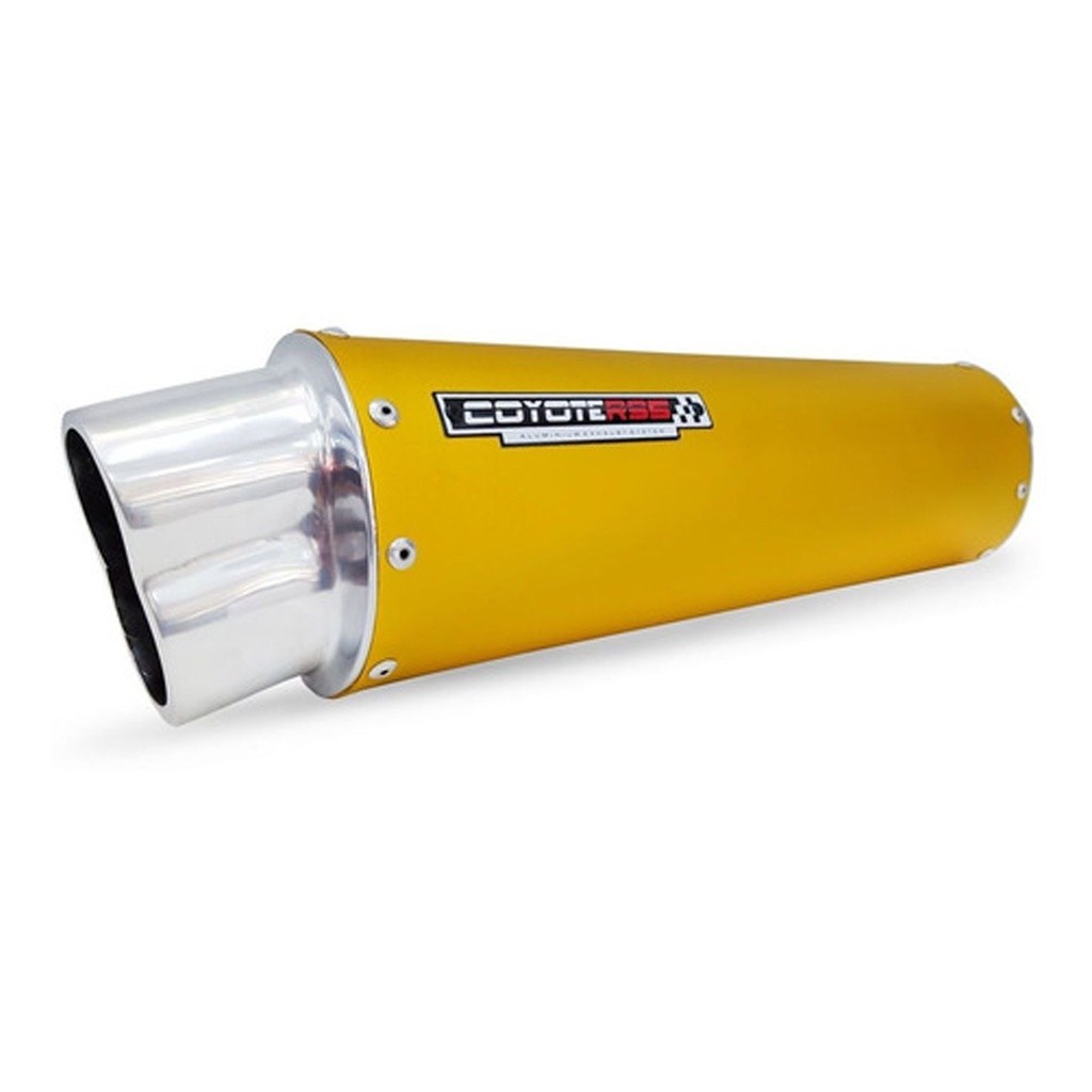 Escape / Ponteira Coyote RS5 Boca 8 Aluminio Oval Dourado - CBR 250 R - Honda