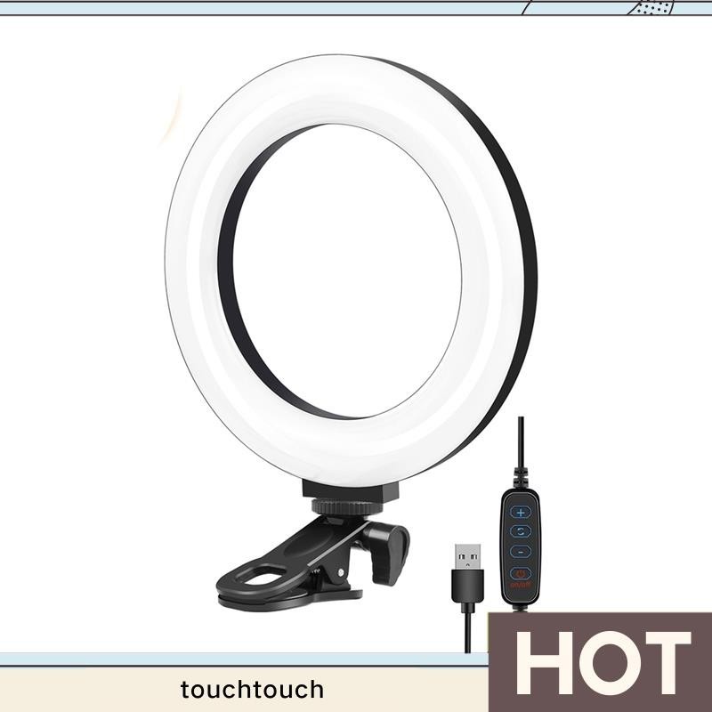 Solução De Iluminação De Vídeo Para Laptop : 6,2 Polegadas 40 Ring Light Anel De Luz LED , Temperatura De Cor 3200K-6500K Com Grampo De Montagem Fácil