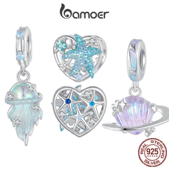 Bamoer 925 Sterling Sliver Charme Ocean Shell Pendant Série De Acessórios Para Pulseira