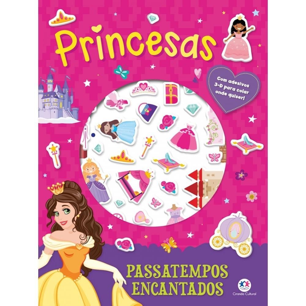 Livro Adesivos Princesas - Passatempos encantados em Oferta na Shopee