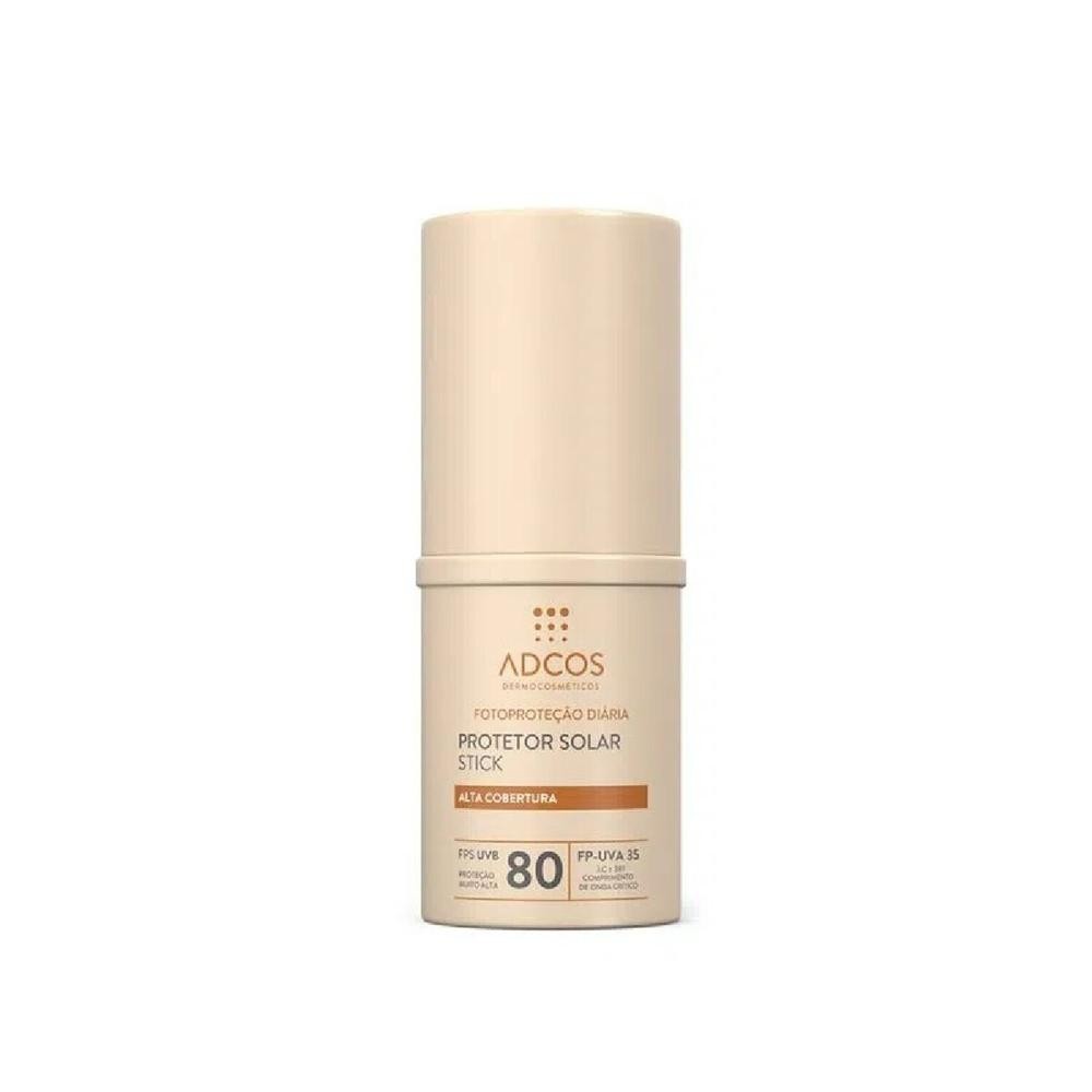 Protetor Solar Facial Adcos Stick Alta Cobertura FPS80 Nude 17g em Oferta na Shopee