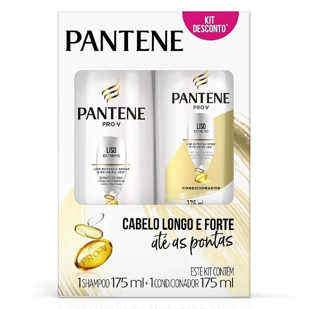 Kit Shampoo + Condicionador Pantene Liso Extremo 175ml - Beauty