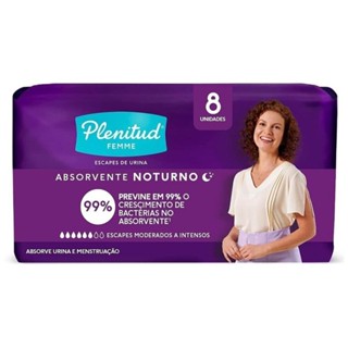 Absorvente Geriatrico Plenitud Femme Noturno 8 Unidades em Oferta na Shopee