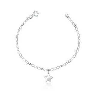Pulseira de prata 925 com Pingente de Estrela em Oferta na Shopee