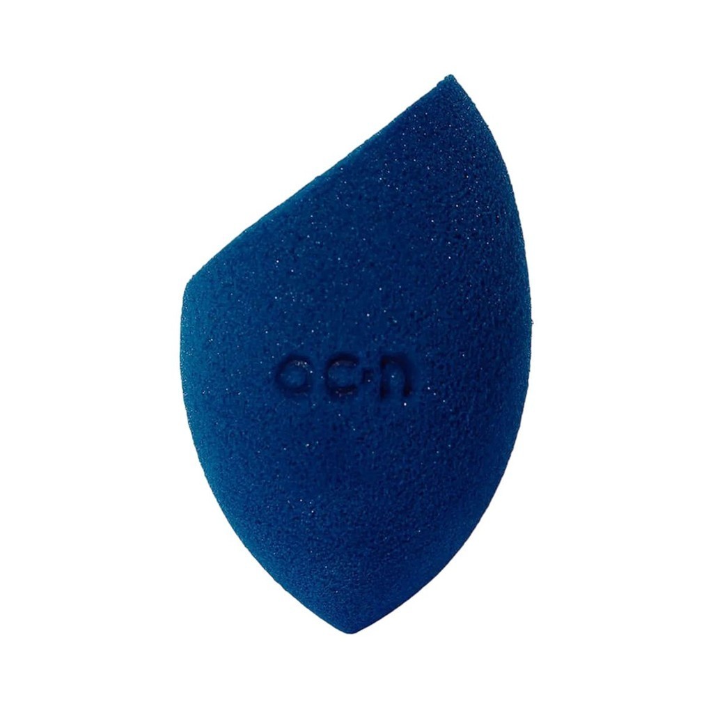 Esponja de Maquiagem Océane Flat Blend Azul – Textura Hidrófila Sem Látex, Expansão ao Molhar