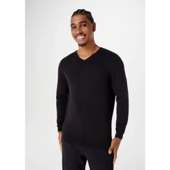 Blusão Básico Masculino Regular Gola V Em Tricô Hering