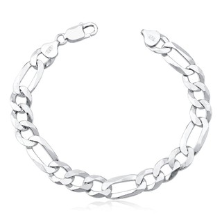 Pulseira Grossa Masculina de Prata 925 Grumet 3x1 11mm