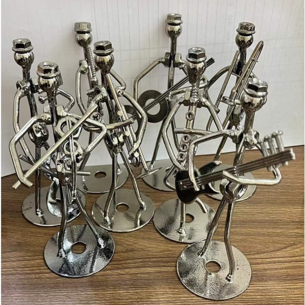 Estatueta de música de ferro, decoração de casa vintage em Oferta na Shopee