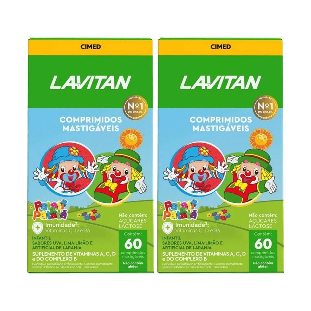 Kit 2 und Lavitan Kids 60 cpr em Oferta na Shopee