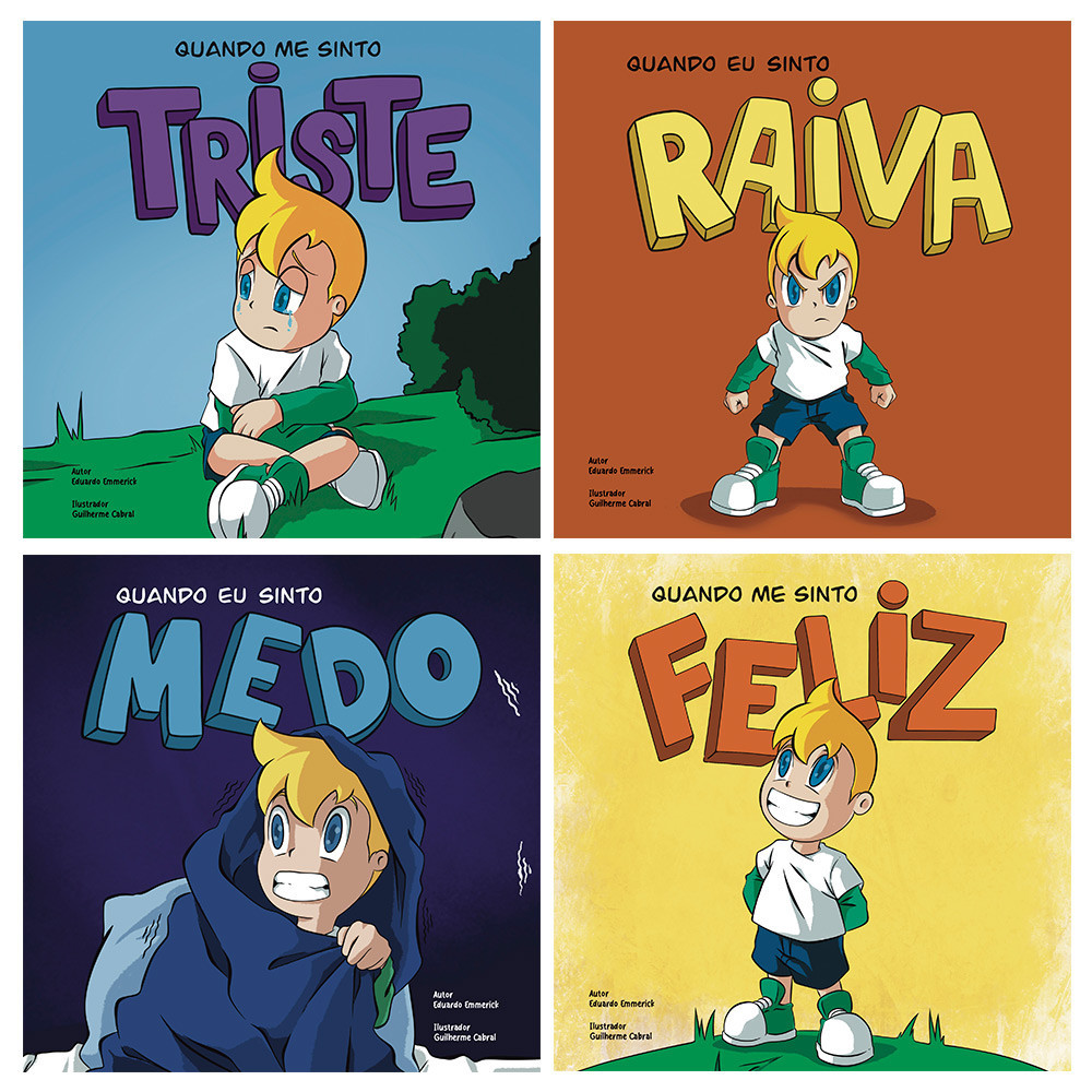 Kit Livro Infantil Sentimentos e Emoções Quando eu me Sinto Feliz Triste Medo e Raiva em Oferta na Shopee