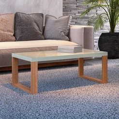 Mesa de Centro Retangular 89,5 x 53cm Industrial
