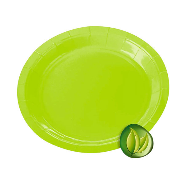 Prato de Papel Biodegradável - Verde Limão - 18cm - 10 unidades - Silver Festas - Rizzo em Oferta na Shopee