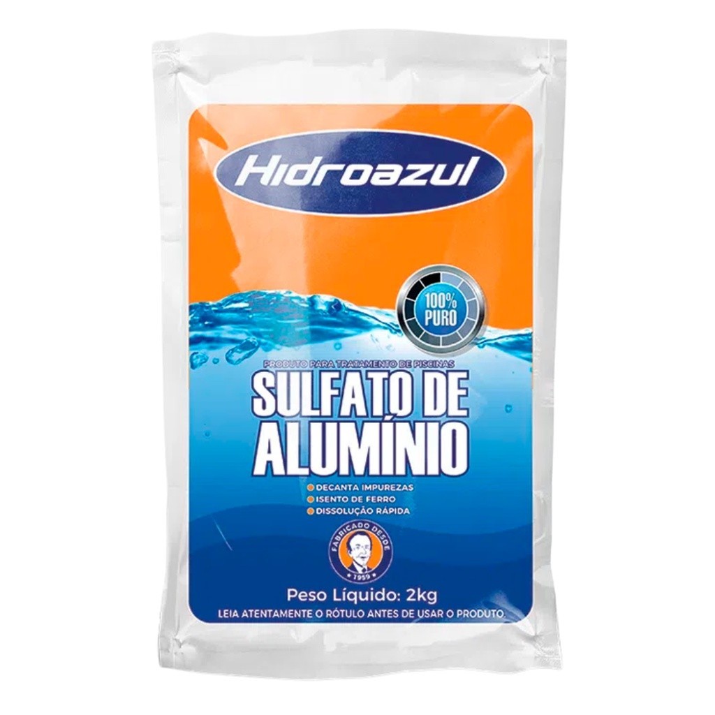 Sulfato de Alumínio Hidroazul 2kg Piscina