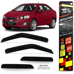 Calha Chuva Defletor TG Poli Chevrolet Sonic Sedan 2011 2012 2013 2014 2015 - 4 Portas