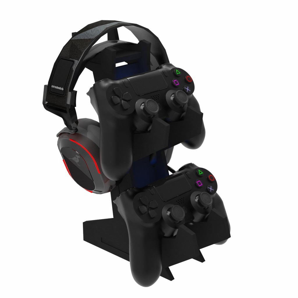 Suporte de Mesa Porta 2 Controles Console Video Game Headset Gamer