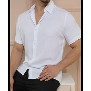 camisa social manga curta  slim fit Microleve com elastano não amassa em Oferta na Shopee