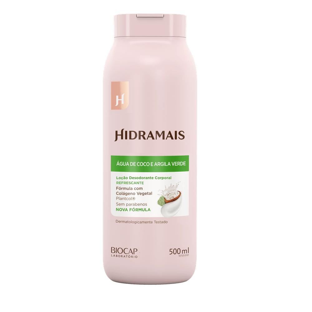 Creme Loção Corporal Hidramais Agua de coco e Argila verde 500ml
