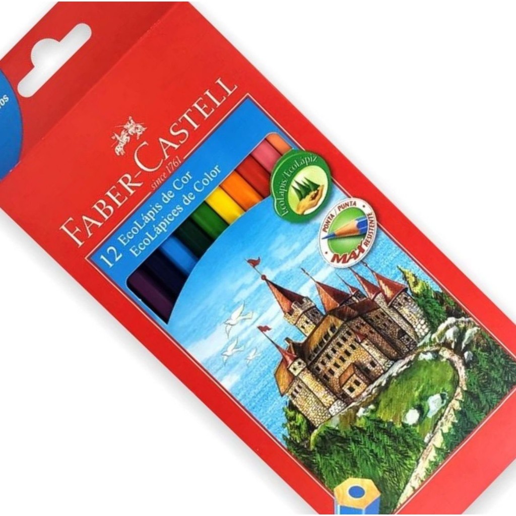 LAPIS DE COR 12 CORES FABER CASTEL em Oferta na Shopee