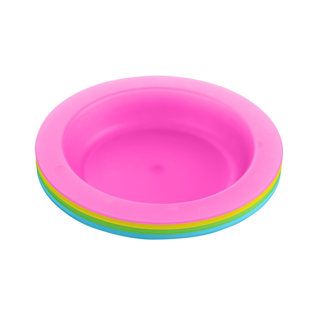 Prato Em PP 4 Unidades Rainbow KikkaBoo em Oferta na Shopee