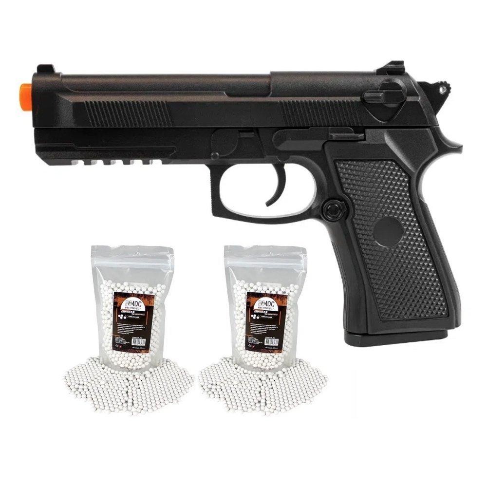 Pistola de Airsoft VG PT92 V21 Mola 6mm - Rossi + BBs em Oferta na Shopee