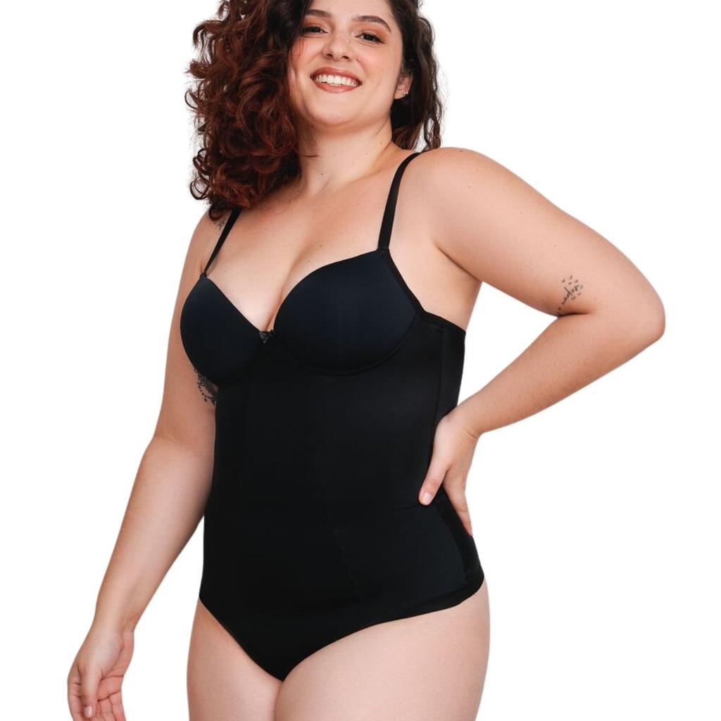 Body Cinta Com Bojo Modelador Compressão Redutora Vi Lingerie