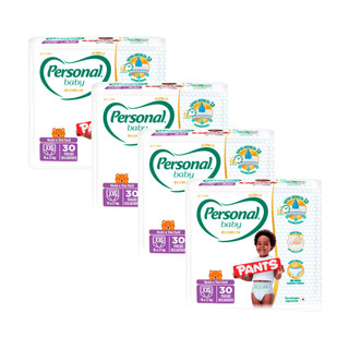 Kit 4 Fralda Personal Baby Premium Pants Tamanho XXG com 30 Unidades cada em Oferta na Shopee