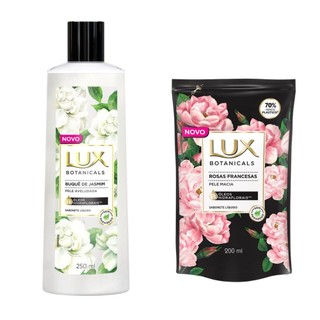 Kit Sabonete Líquido Lux Botanicals Buquê de Jasmim 250ml e Sabonete Líquido Lux Botanicals Rosas Francesas Refil 200ml em Oferta na Shopee