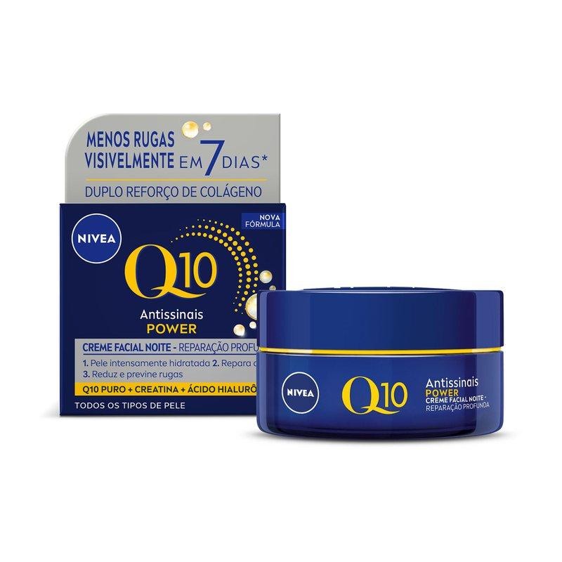 Creme Facial Antissinais Nivea Q10 Power Noite 49g - Beauty