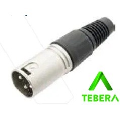 Plug Canon XLR Macho Prime Preto - Emb 10pçs TEBERA