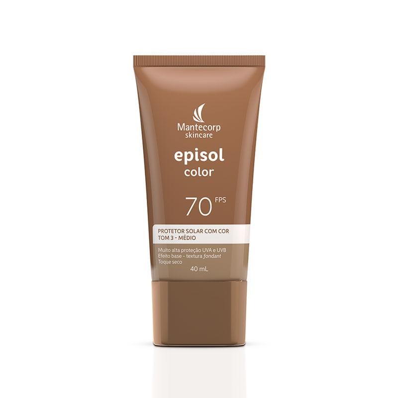 Protetor Solar Facial Episol Color Tom 3 Médio FPS70 40ml em Oferta na Shopee