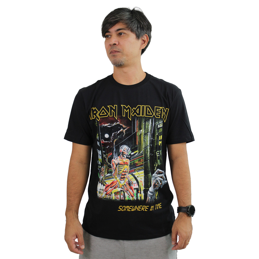 Camiseta Iron Maiden Somewhere In Time em Oferta na Shopee