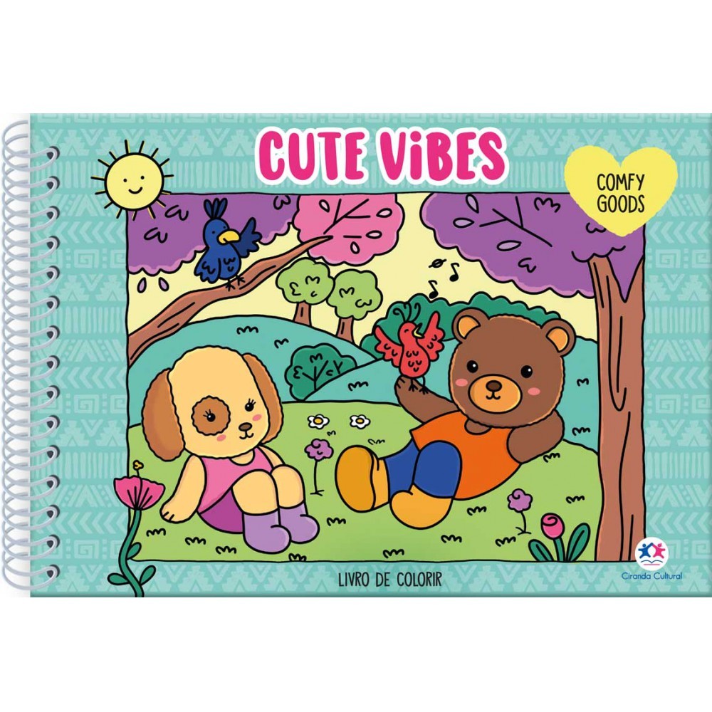Livro Comfy & cozy books Cute Vibes - Livro de Colorir em Oferta na Shopee