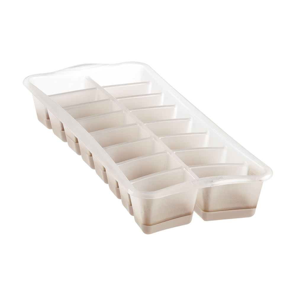 Forma de Gelo Plástica Flexível Branco e Cappuccino Casar Sanremo