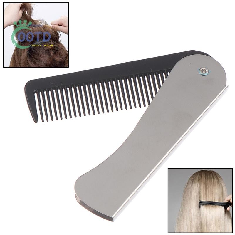Moda Hoje Escova De Pente De Cabelo Portátil Dobrável Massagem Ferramentas De Cabeleireiro .