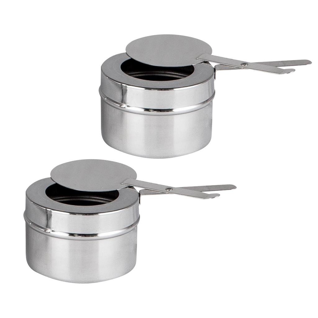 Fogareiro Acendedor Espiriteira Inox 2pç p/ Rechaud e Fondue