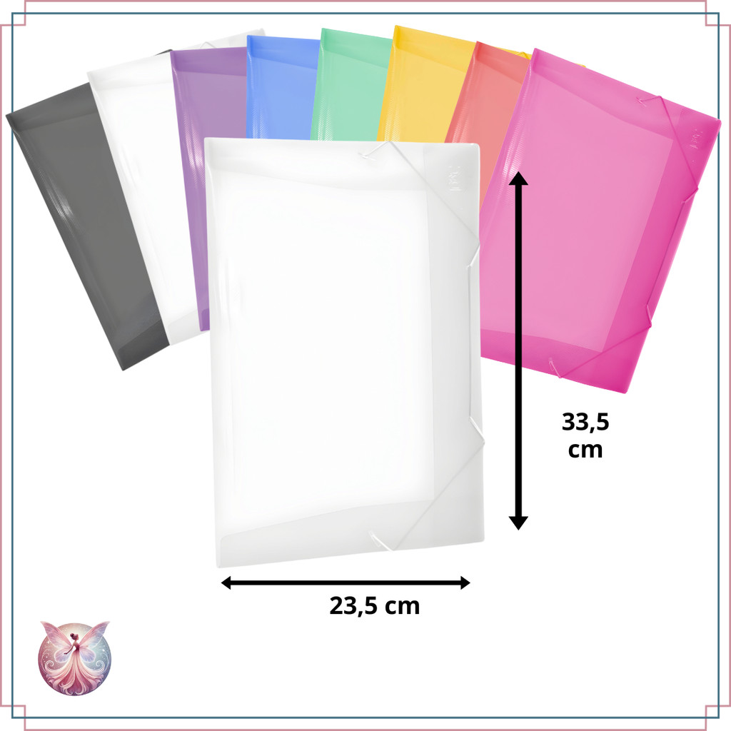 Kit com 10 Pastas A4 / Ofício com Elástico - Qualidade ACP