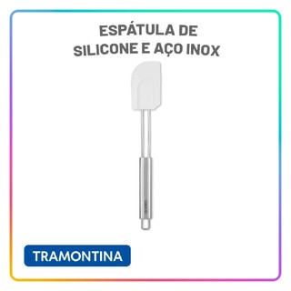 Espátula de Silicone Tramontina Marffim Aço Inox Cozinha Resistente Antiaderente Versátil em Oferta na Shopee