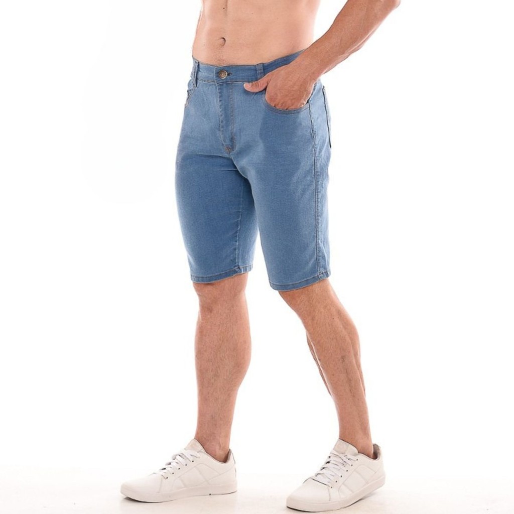 Bermuda Jeans Clara Lisa Masculina Super Lycra Estilo Casual