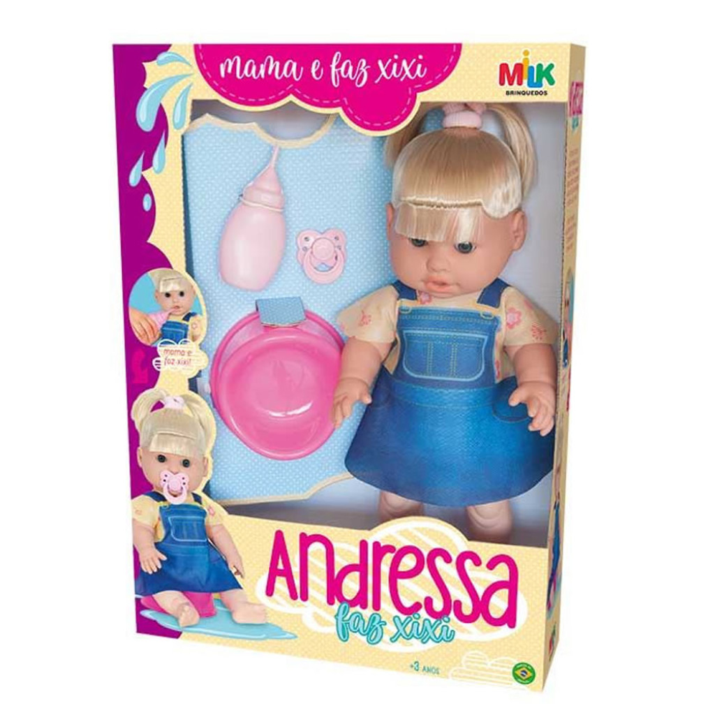 BONECA ANDRESSA FAZ XIXI - Mom & Baby