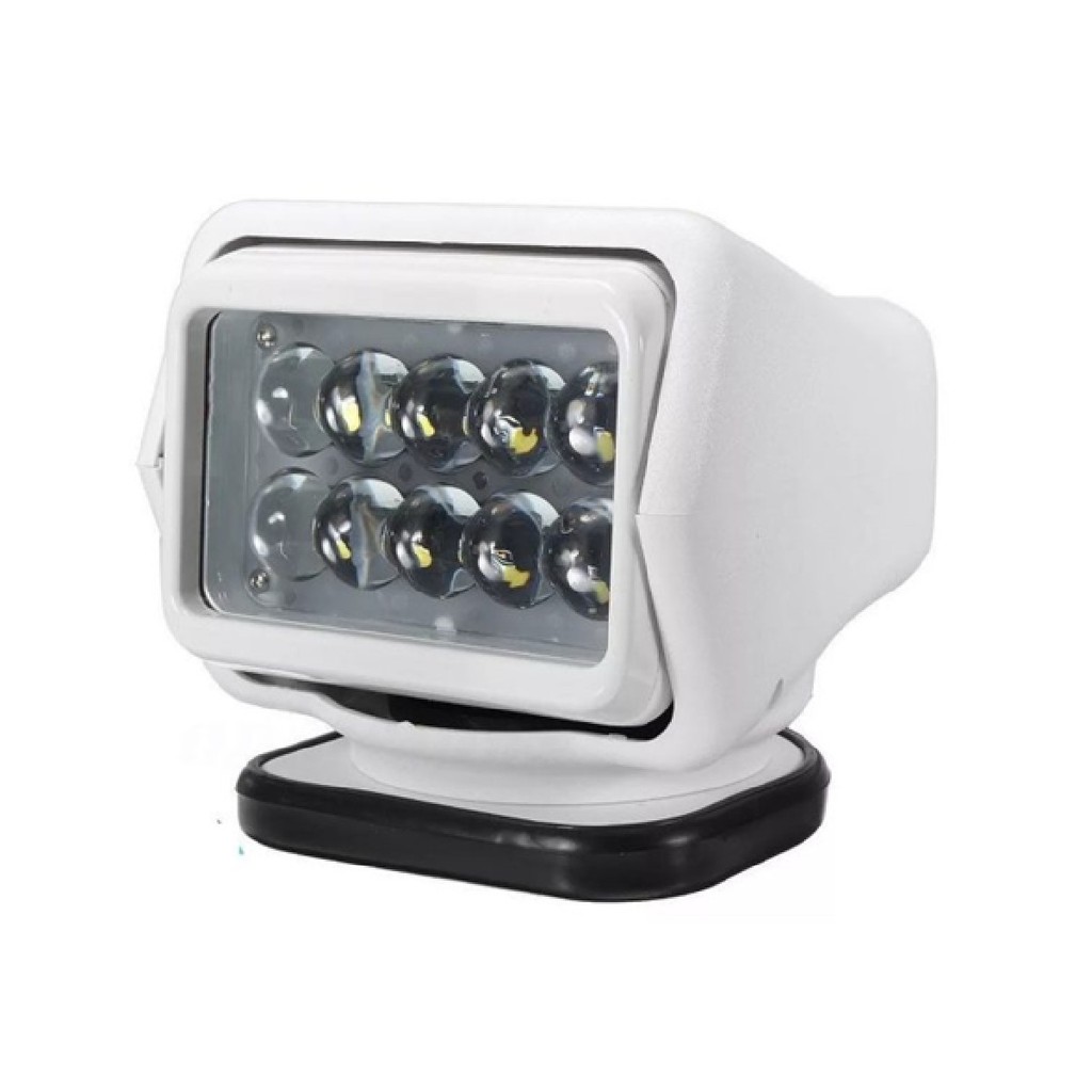 Farol De Busca Branco Led 12v 360ºx120º Com Controle Remoto